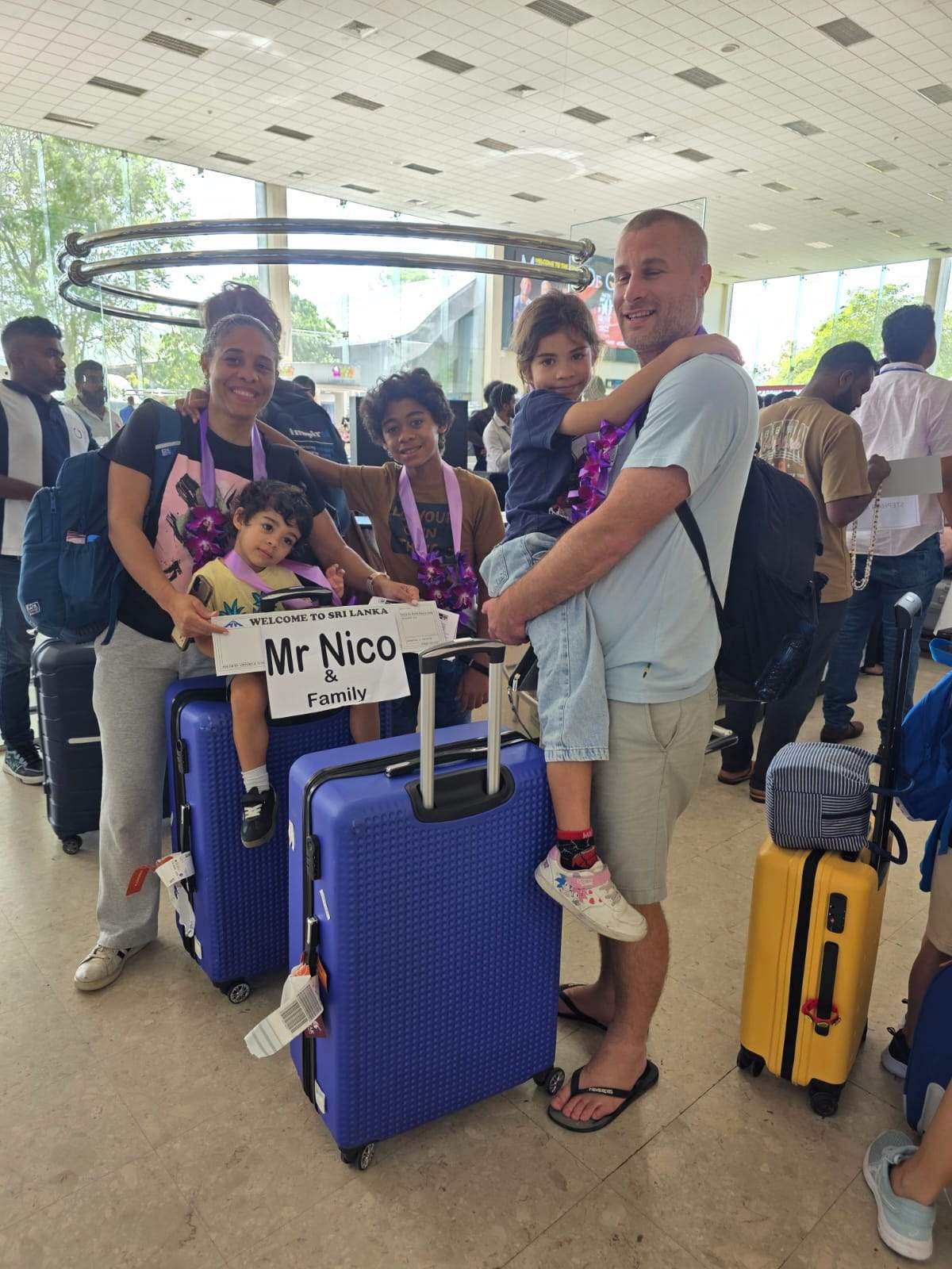 A friendly welcome for foreigners at Bandaranaike International Airport Sri Lanka by Sanjaya and the Ranmini Tours team